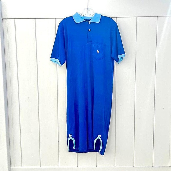 🤍VINTAGE CHRISTAIN DIOR BLUE TSHIRT DRESS WITH POCKET & MINI BOWS🤍 - Picture 3 of 7